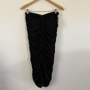 INC International Concepts Black Ruched Pencil Skirt